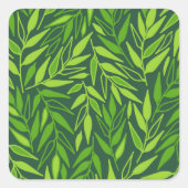 Sticker Carré Branche feuille. (Devant)