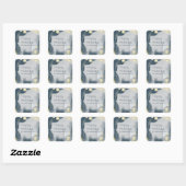 Sticker Carré Branches abstraites aquarelle Boho moderne (Feuille)
