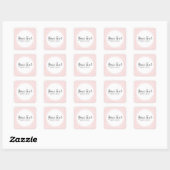 Sticker Carré Branches de feuilles botaniques modernes blush min (Feuille)