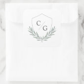 Sticker Carré Branches d'olive Monogram Crest (Sac)