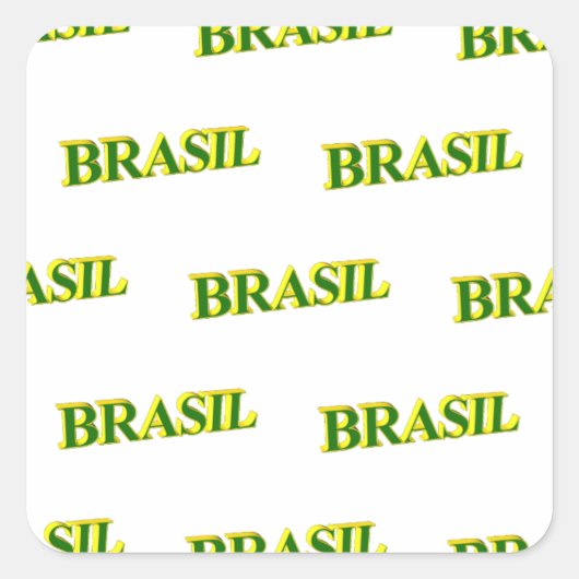 Sticker Carré Brasil 3D (Devant)