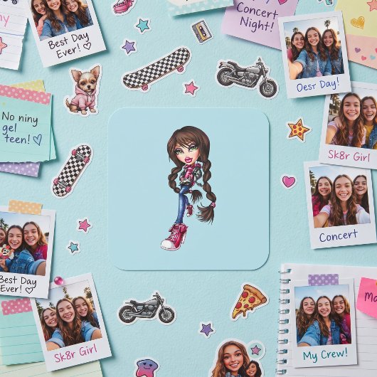 Sticker Carré Bratz