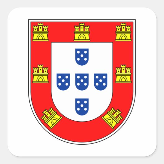 Sticker Carré Brazão le Portugal (Devant)