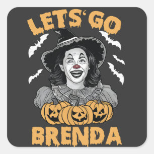 Sticker Carré Brenda Éffrayant Halloween Kamala Harris