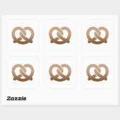 Sticker Carré bretzel doux (Feuille)