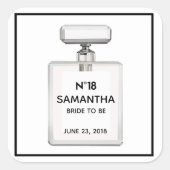 Sticker Carré BRIDE À Être Douche Célébrez Paris Theme Party (Devant)