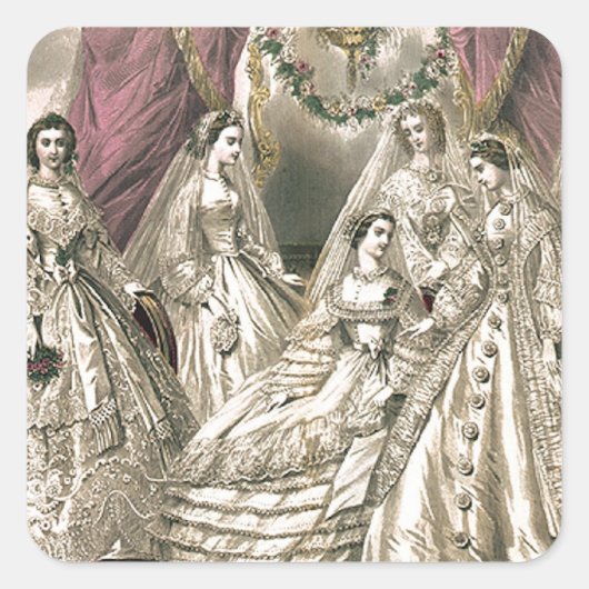 Sticker Carré Brides victoriennes (Devant)