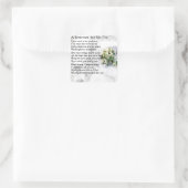 Sticker Carré Bridesmaid Poem Mariage Bouquet (Sac)