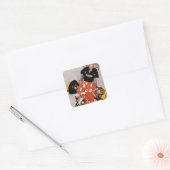 Sticker Carré Bridge Game par Norman Rockwell (Enveloppe)
