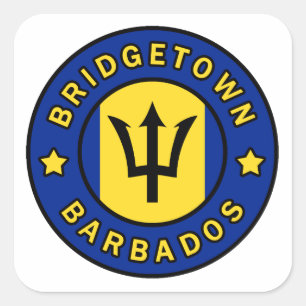 Sticker Carré Bridgetown Barbade