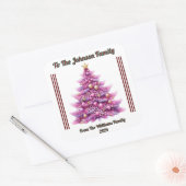 Sticker Carré Bright Christmas Gift Tag Design (Enveloppe)