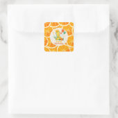 Sticker Carré Bright Citrus Premier anniversaire (Sac)