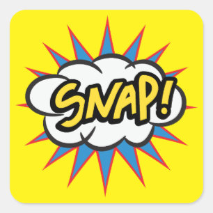 Sticker Carré Bright Snap Comic Book
