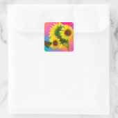 Sticker Carré Bright Sunflowers (Sac)