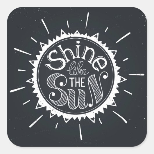 Sticker Carré Brille Comme Le Soleil (Devant)