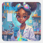 Sticker Carré Brilliant Young Scientist   (Devant)