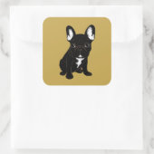 Sticker Carré Brindle French Bulldog (Sac)