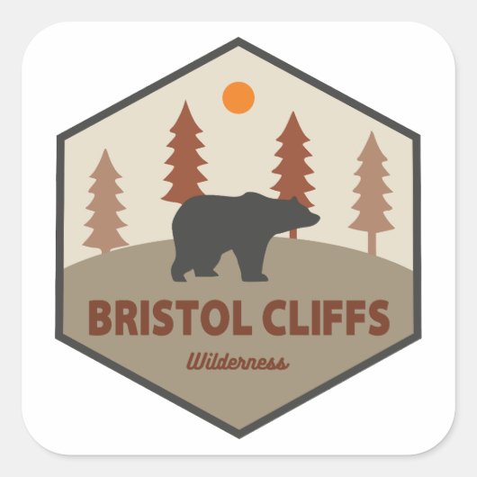 Sticker Carré Bristol Cliffs Ours sauvage (Devant)