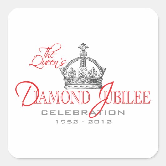 Sticker Carré British Diamond Jubilee - Royal Souvenir (Devant)