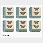 Sticker Carré Brocade à papillon décoratif par Vision Studio (Feuille)