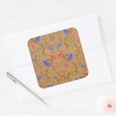 Sticker Carré Brocade en or rouge impériale de Nanjing (Enveloppe)