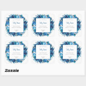 Sticker Carré Brochure cadeau Blue Floral Wreath (Feuille)
