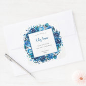 Sticker Carré Brochure cadeau Blue Floral Wreath (Enveloppe)