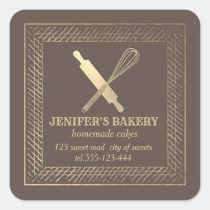 Sticker Carré Brochure professionnelle en or laminoir whisky che