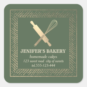 Sticker Carré Brochure professionnelle en or laminoir whisky che