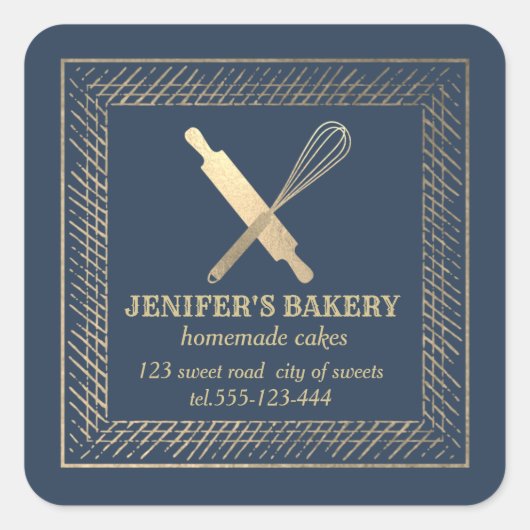 Sticker Carré Brochure professionnelle en or laminoir whisky che (Devant)