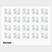 Sticker Carré Brochures montrant les deux côtés (Feuille)