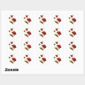 Sticker Carré Broderie de crewel Red Poppy (Feuille)