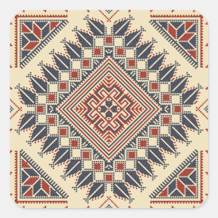 Sticker Carré Broderie palestinienne traditionnelle