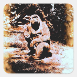 Sticker Carré Bronx Gorilla