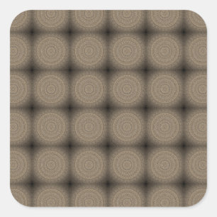 Sticker Carré Bronze Brown Tan Colours géométriques Cercles Mand