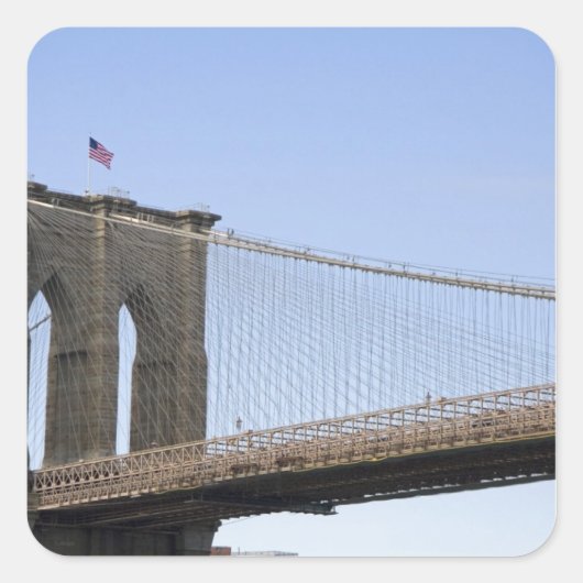 Sticker Carré Brooklyn Bridge à New York, New 2 (Devant)