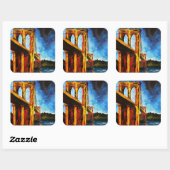 Sticker Carré Brooklyn Bridge to Utopia 2009 (Feuille)