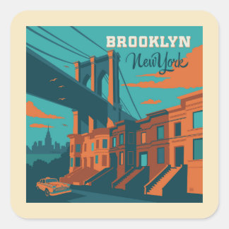 Sticker Carré Brooklyn New York