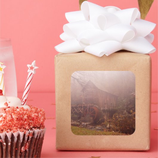 Sticker Carré Brouillard matinal (Fête)