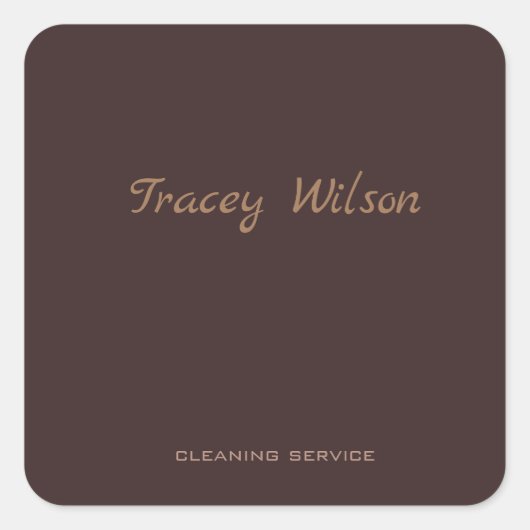 Sticker Carré Brown (Devant)