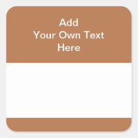 Brown avec zone blanche et texte.