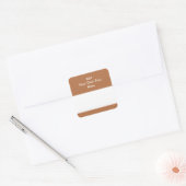 Sticker Carré Brown avec zone blanche et texte. (Enveloppe)