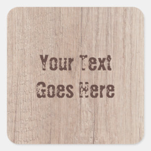 Sticker Carré Brown Bois Board Look Modèle tendance