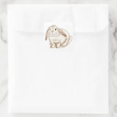 Sticker Carré Brown Bunny (Sac)