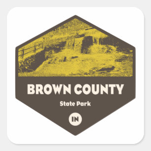 Sticker Carré Brown County State Park Indiana
