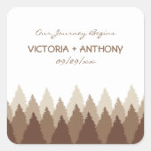 Sticker Carré Brown Forest Range Mariage (Devant)