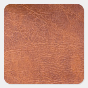 Sticker Carré Brown leather