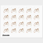 Sticker Carré BROWN mariage (Feuille)