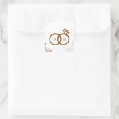 Sticker Carré BROWN mariage (Sac)