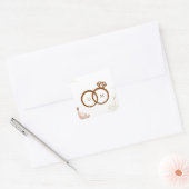 Sticker Carré BROWN mariage (Enveloppe)
